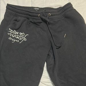 Don Ed Hardy Black Sweatpants